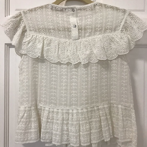 ZARA Eyelet Embroildered Blouse - Picture 2 of 3
